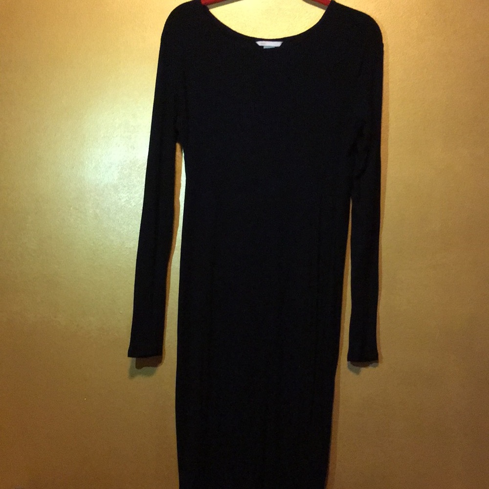 Long sleeve ribbed dress